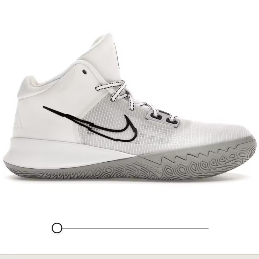 Nike Kyrie Flytrap 4
White Metallic Silver women’s size 9 (men’s size 7.5)
